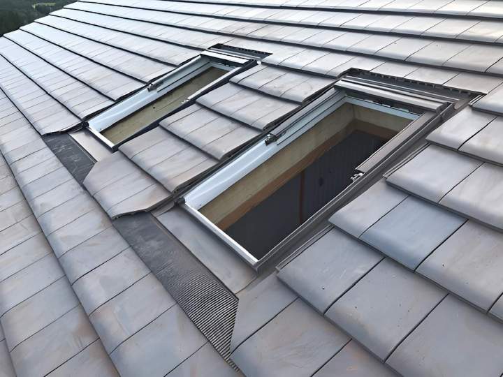 Mise en place de fenêtres de toit de marque VELUX